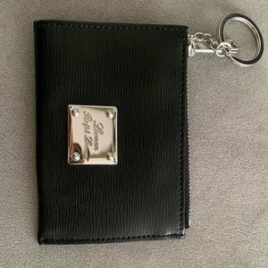 Lauren Ralph Lauren black safiano
leather card case wallet
